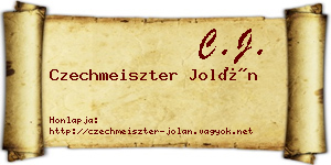 Czechmeiszter Jolán névjegykártya