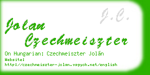jolan czechmeiszter business card